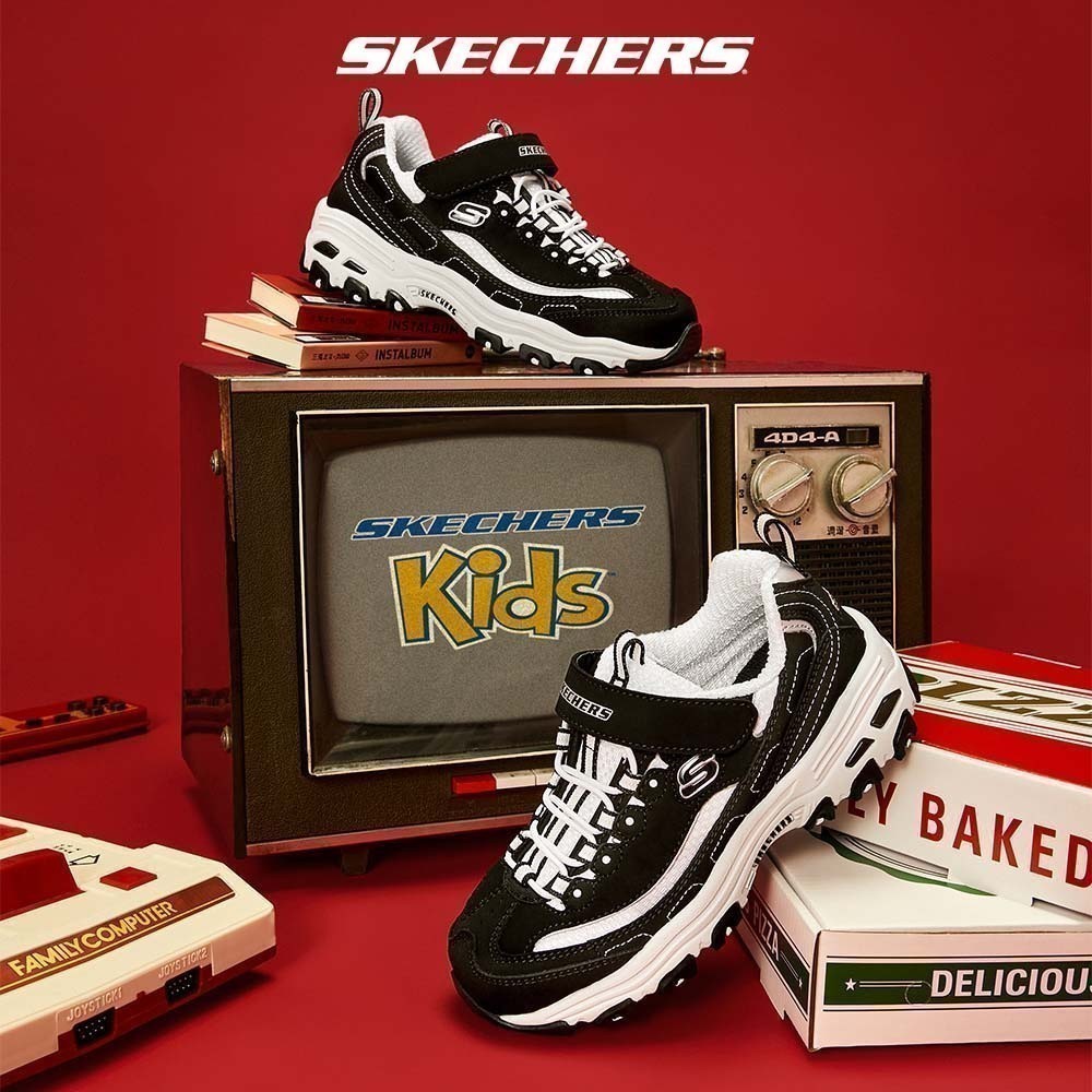 Skechers สเก็ตเชอร์ส รองเท้า เด็กผู้หญิง Sport D'Lites Shoes - 996212L-BKW