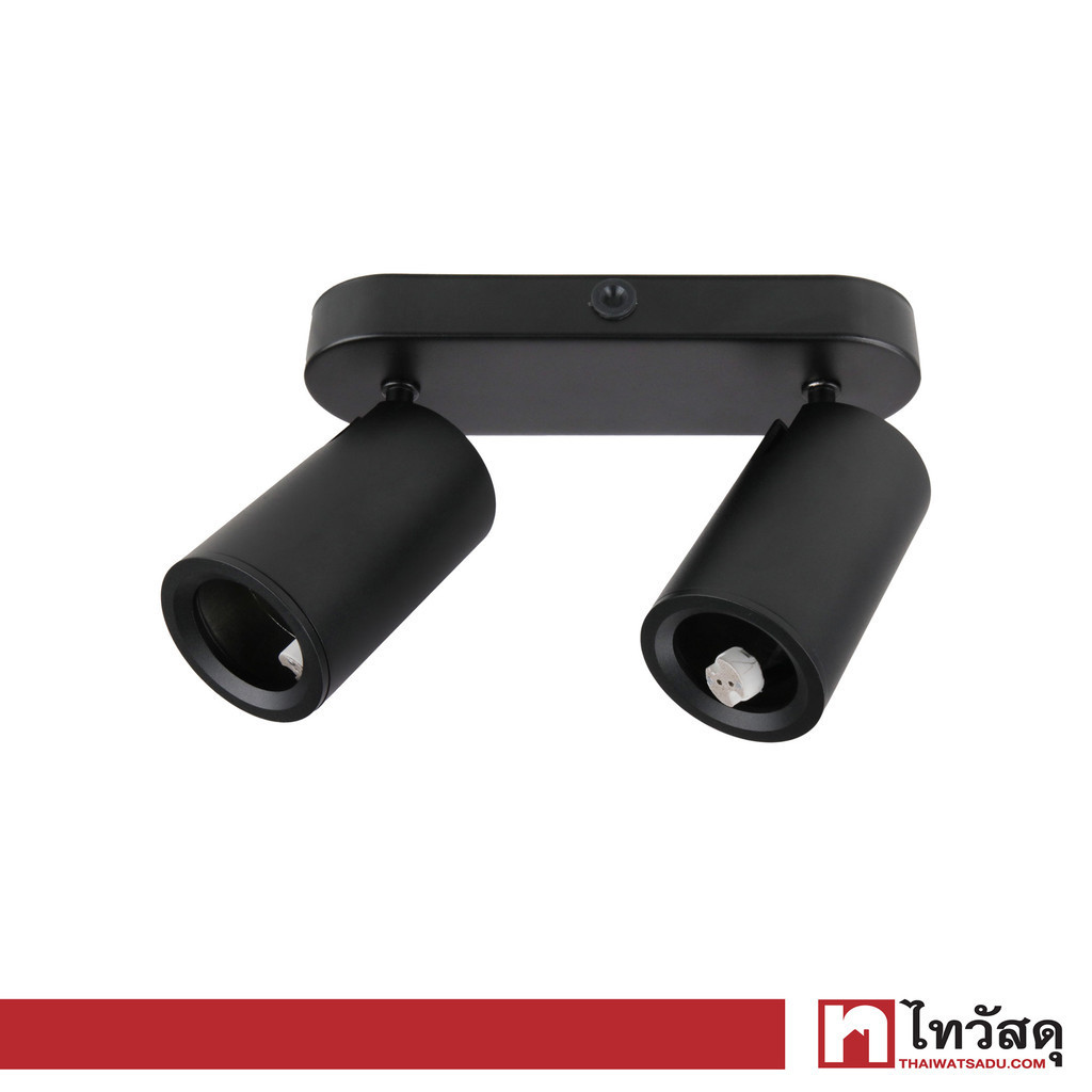 LUZINO โคมแทรคไลท์ติดผนังทรงกระบอก GU5.3x2 รุ่น CS51S-2B-BK สีดำ