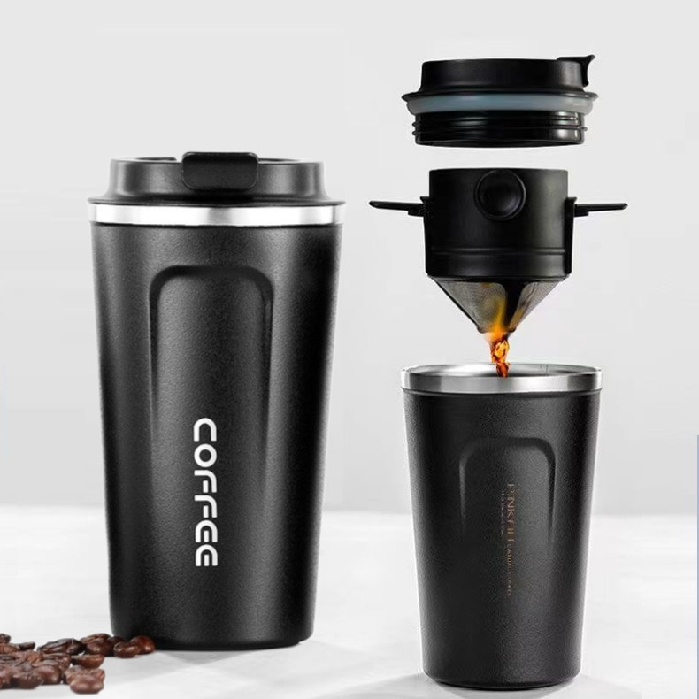 แก้วเก็บอุณหภูมิ ร้อนเย็น พร้อมฝาปิด สแตนเลส ขนาด 510 มล. S.H.PLUS