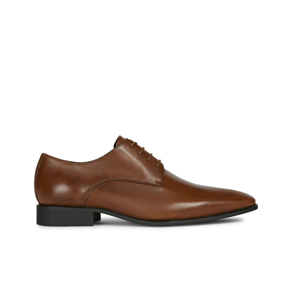 GEOX รองเท้าหนังผู้ชาย รุ่น UOMO HIGH LIFE - DK COGNAC SS24 (U0299BC6026M_S4BRXX)