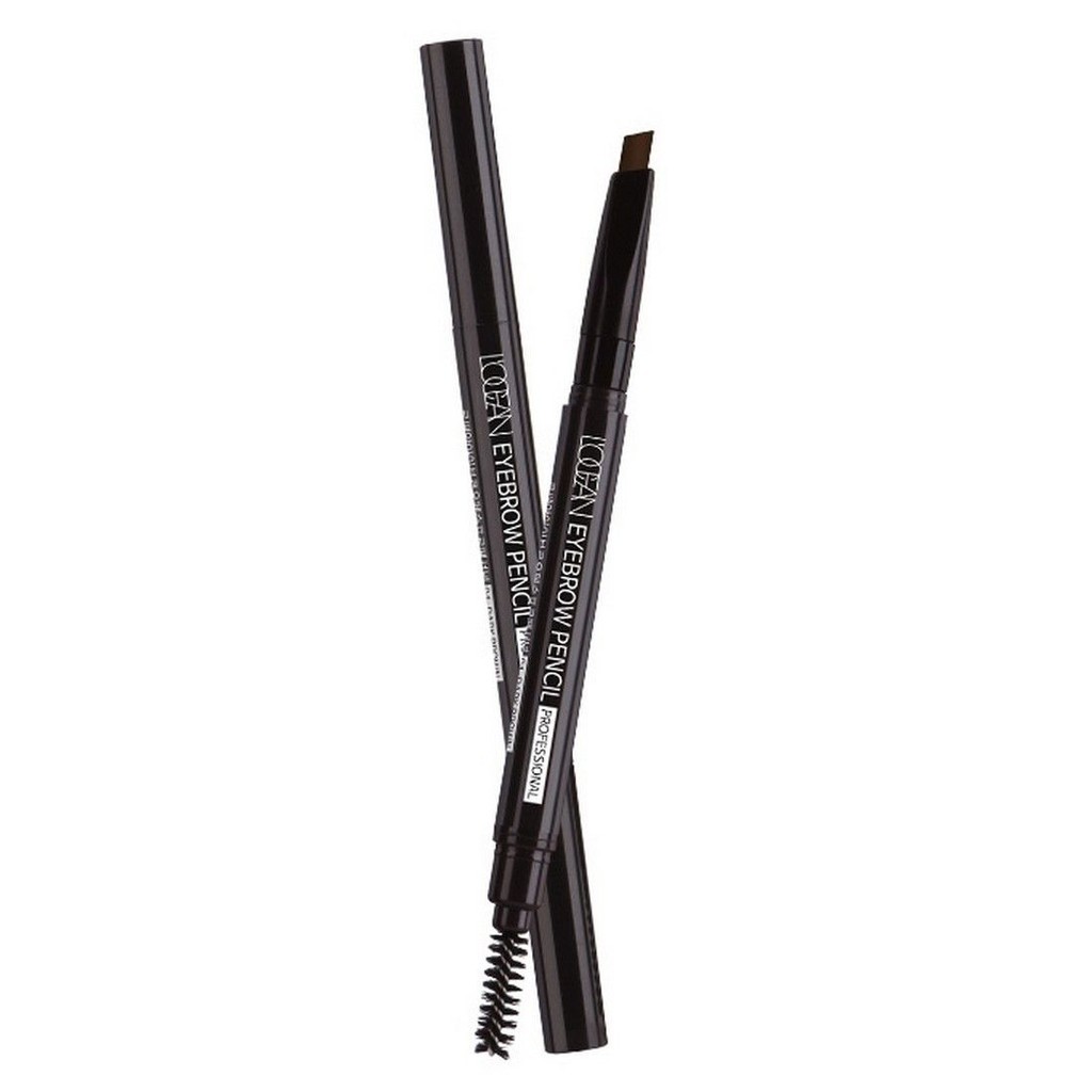 L'ocean Slim Eye Brow Pencil #06 Leo brown ดินสอเขียนคิ้วหัวตัด 3D