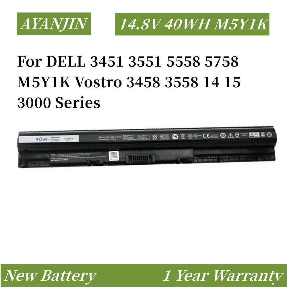 M5Y1K 2800MAH แบตเตอรี่40WH สำหรับ Dell Inspiron 15 3000 Series 15-3551/3552/3567 15 5000 Series 5551/5552/5555/5558/555