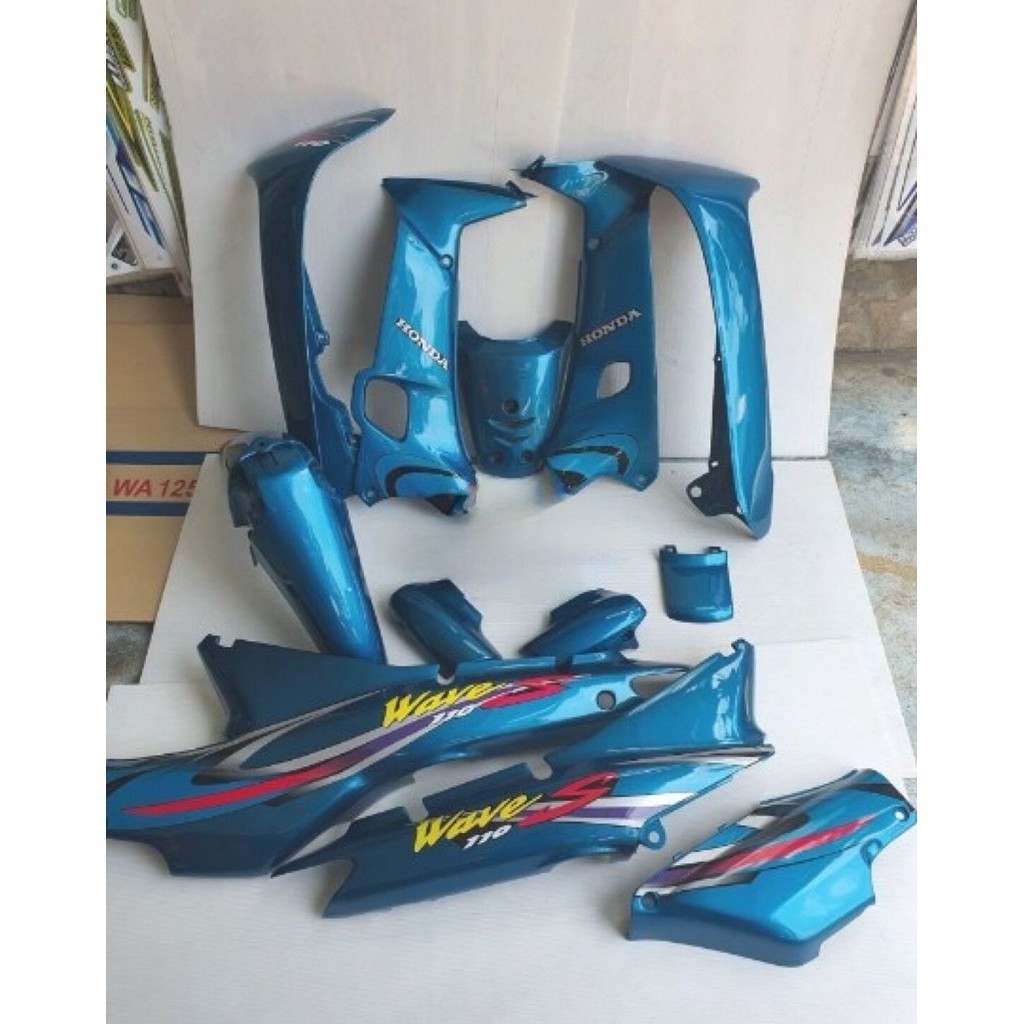 ชุดสี wave100 wave110s เวฟ100 สีเขียว140 (ไม่มีหน้ากากหน้า)