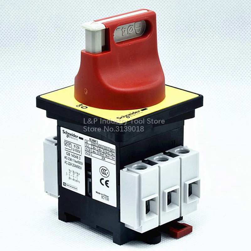 ใหม่ Original Schneider 20A 3P VCF01C ( V01C KCF1PZC) โหลดสวิทช์ Body V01C และแผง Switch-Disconnecto