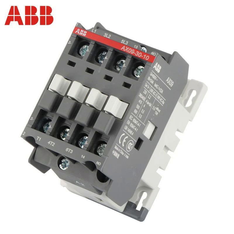 ABB 3-ploe Contactors AX Series 1NC หรือ1NO 50HZ/60HZ 24V ~ 440V 9A AX09-30-10 () AX09-30-01 (1NC)