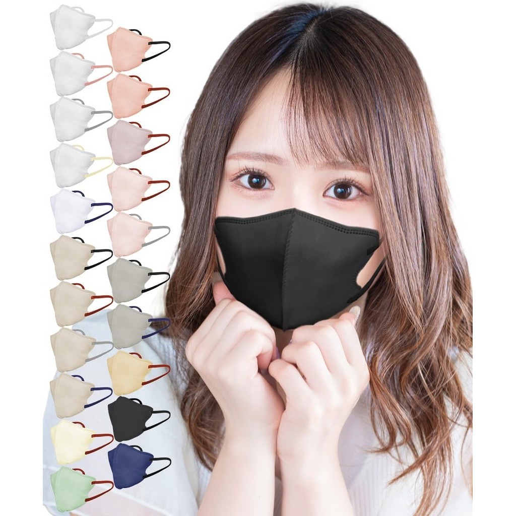 Direct from Japan [TJ TRAD JAPAN] Medical Surgical Mask, Non-Woven Fabric, Small Mask, Japan, Three-Dimensional (Small 30 Sheets, Black×Black)