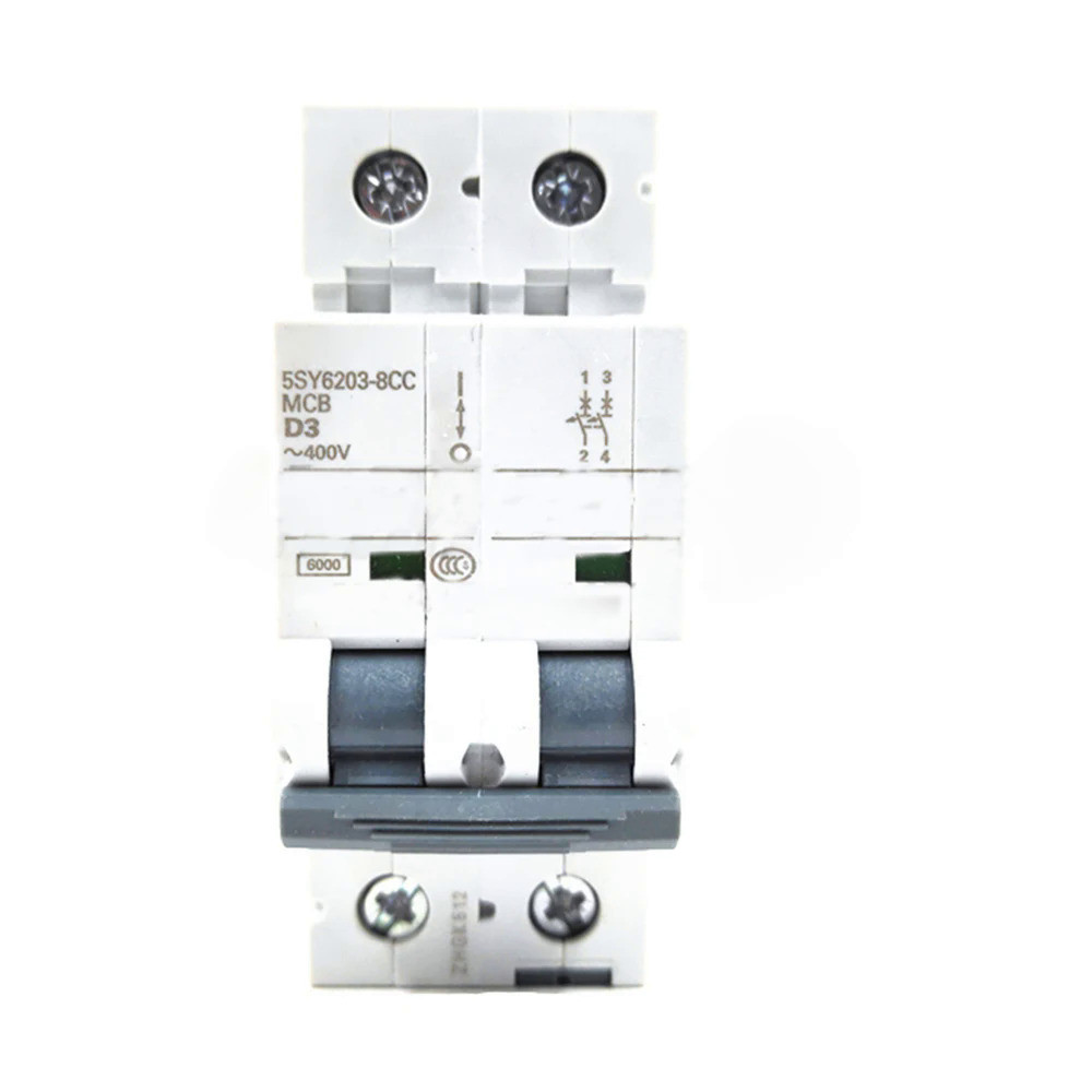 สำหรับ Siemens 5SY6203-8CC 2P 3A 400V การติดตั้งรางคู่มือ Mini Circuit Breaker
