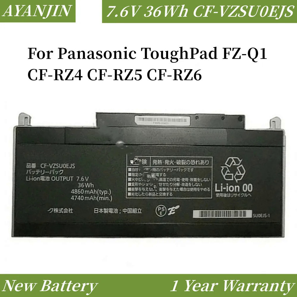 CF-VZSU0EJS 21CP6/44/62-2 7.6V 4740mAh 36Wh Battery for Panasonic ToughPad FZ-Q1 CF-RZ6 CF-RZ5 FZ-Q2