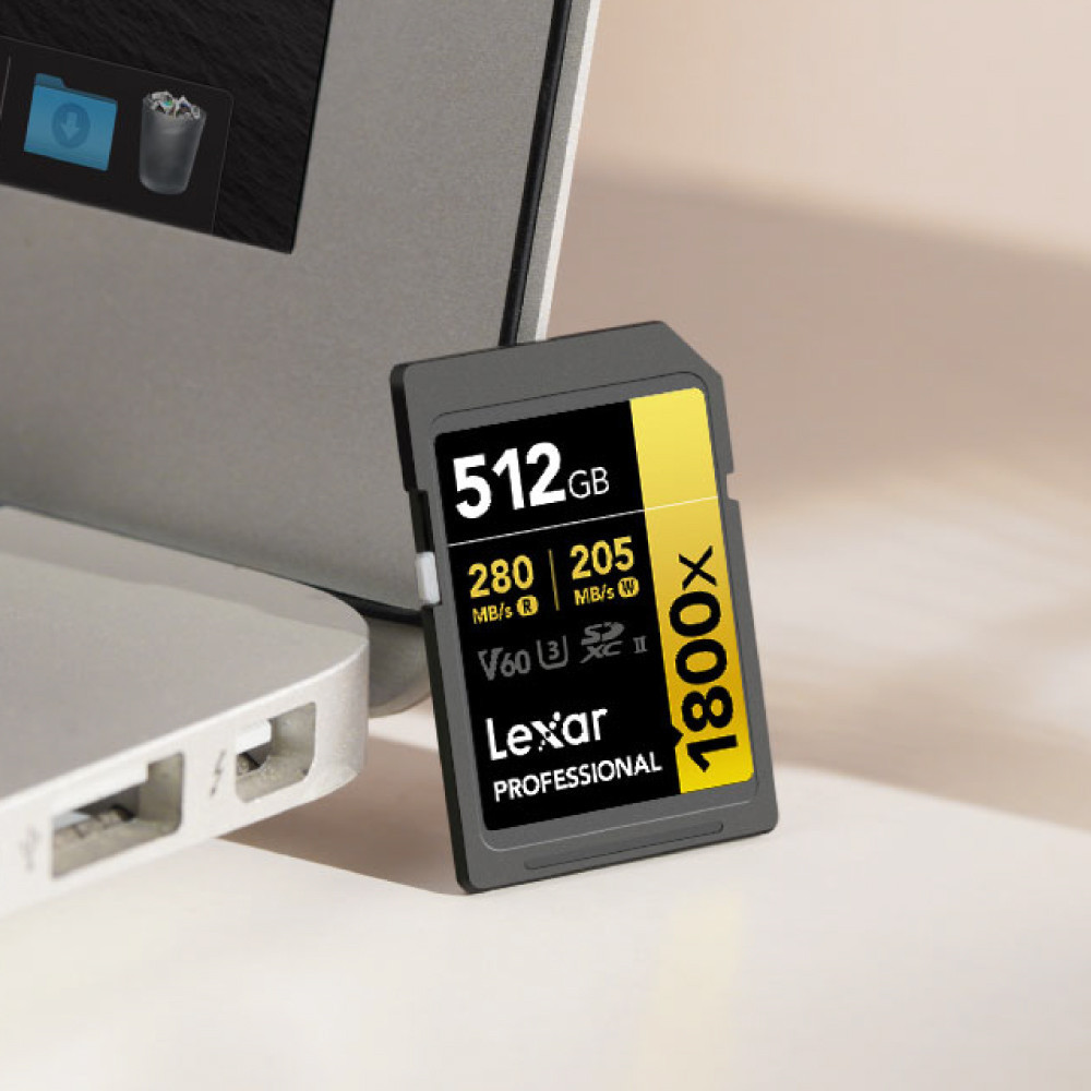 การ์ดหน่วยความจำ เอสดีการ์ด LEXAR SD1800X 64GB UHS-II U3 V60 SD CARD FULL-HD 3D 4K RW280/210MB/S (LSD1800064G) GOLD SERIES_8