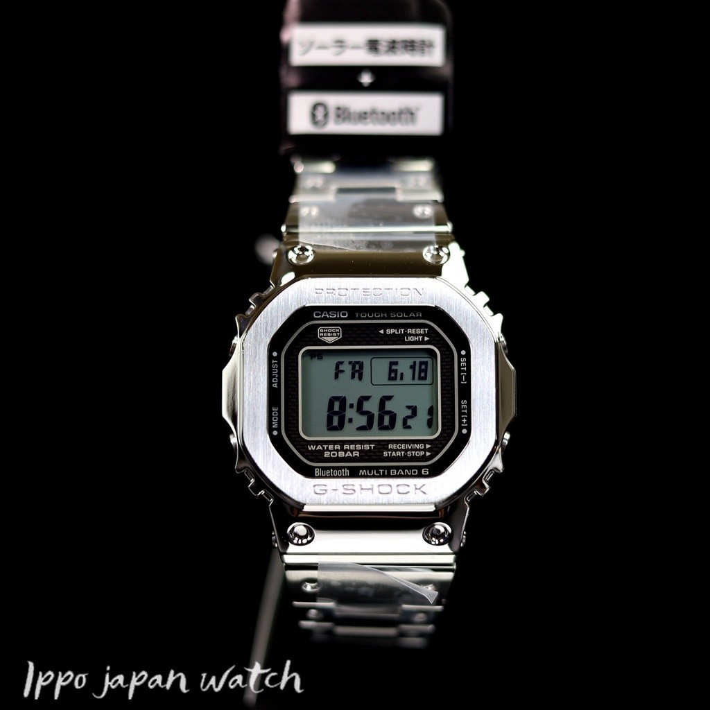 JDM WATCH ★ CASIO G-SHOCK Connected GMW-B5000D-1JF ตัวเรือน/ขอบ/สายสเตนเลสสตีล กระจกอินอนินทรีย์ พลั