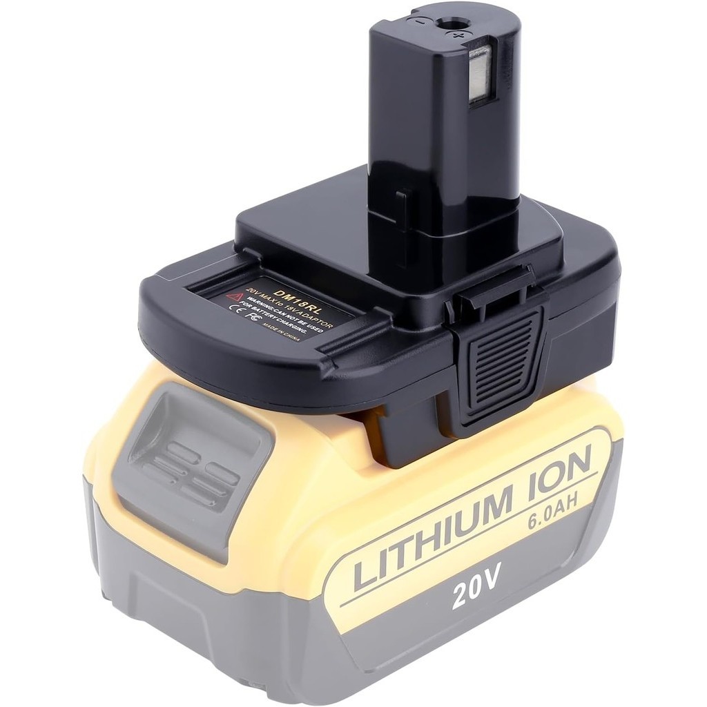 DM18RL แบตเตอรี่อะแดปเตอร์เข้ากันได้ Dewalt 20V แบตเตอรี่,เข้ากันได้ Milwaukee 18V M18 แบตเตอรี่ลิเธ