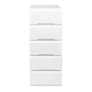 SN ตู้ลิ้นชัก 5 ชั้นทึบ STACKOGARDEN 40x50x113 ซม. สีขาว จัดส่งโดย HomePro