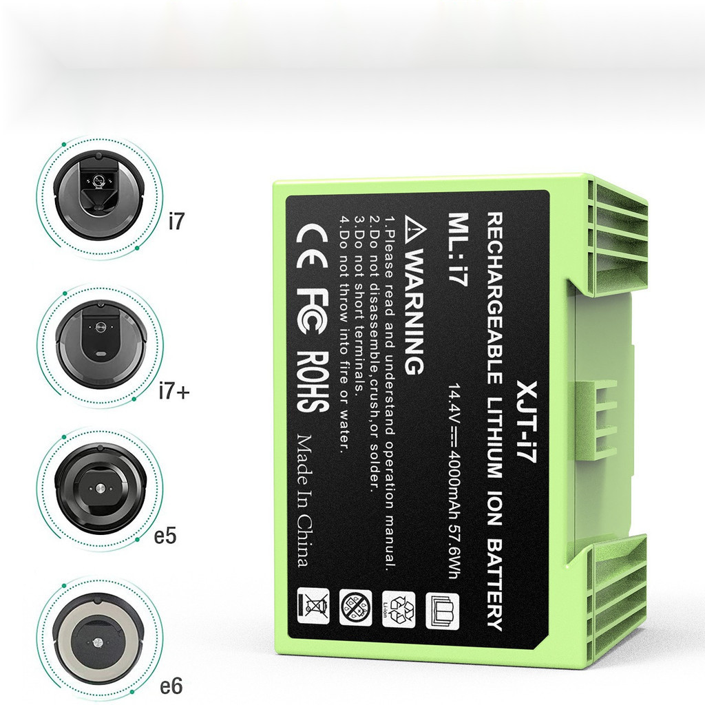 เหมาะสำหรับirobot roomba i7แบตเตอรี่เครื่องกวาดพื้นE5 E6แบตเตอรี่irobot i7แบตเตอรี่เครื่องดูดฝุ่น