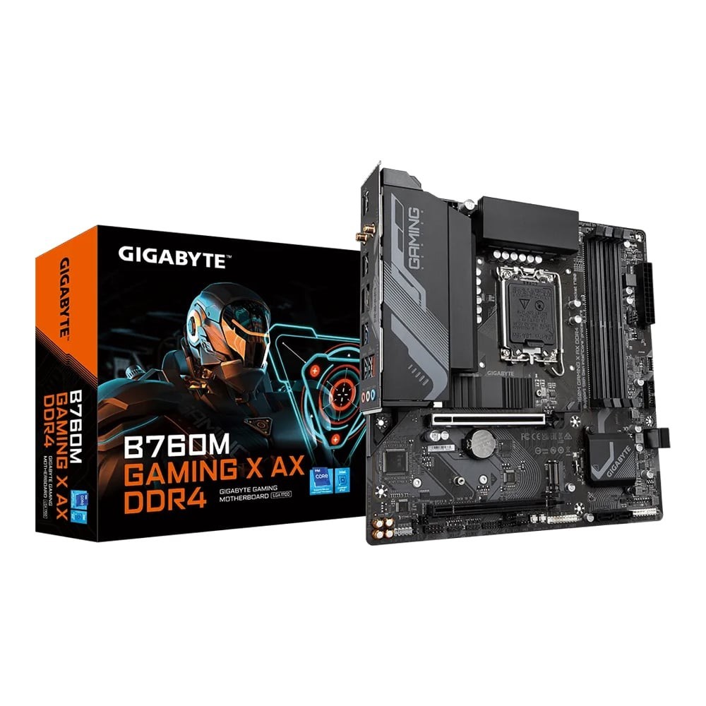 MAINBOARD (เมนบอร์ด) GIGABYTE B760M GAMING X AX DDR4 (REV. 1.2) (SOCKET LGA 1700) (MICRO-ATX) ;