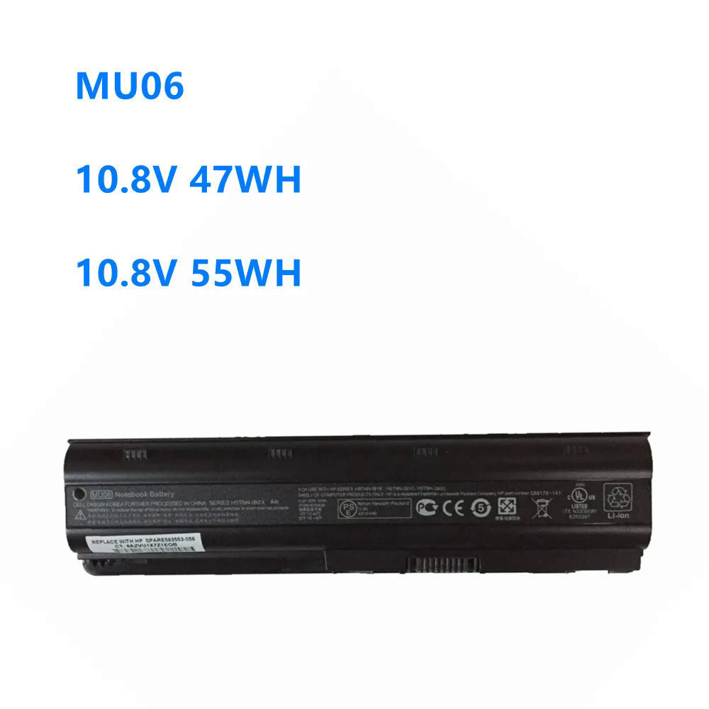 MU06-Laptop battery for HP b. Pipe, 10.8 v, 47w, 55oh, G4, G6, G7, CQ42, CQ32, G42, CQ43, G32, DV6, 