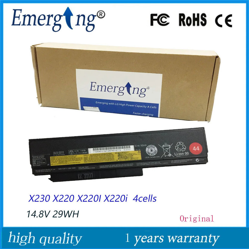 14.8โวลต์29wh ใหม่เดิมแบตเตอรี่แล็ปท็อปสำหรับ Lenovo T Hink P AD X220 X220i X230 X220S 0A36305