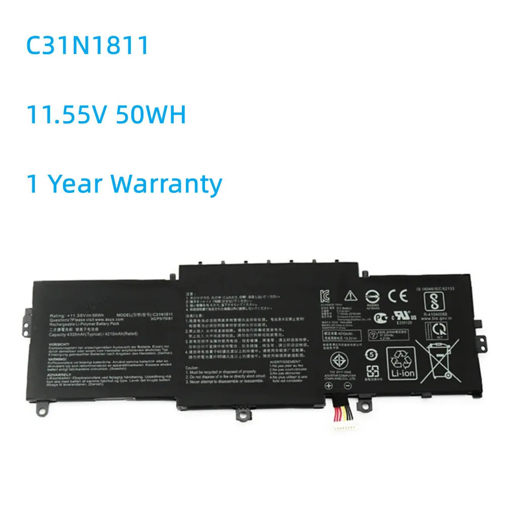 Laptop battery C31N1811 for ASUS, V, 50oh, 0b20003080000, BX433FN,, zinebook 14, UX433F,
