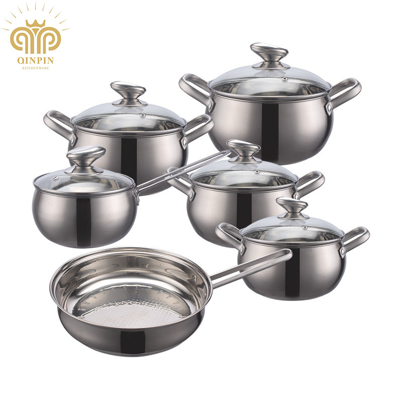 Stainless Steel Cooking Set Soup Pot Frying Pan Cookware Set