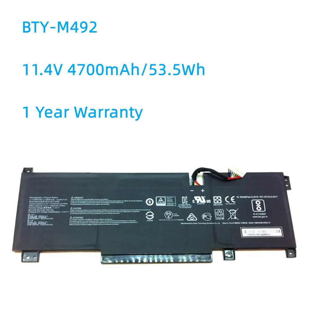 53.5 watt laptop battery, MSI Pulse GL66 11udc-255vn 11ueke-16u 11UCK-200XPL gl76katana GF66 GF76 11