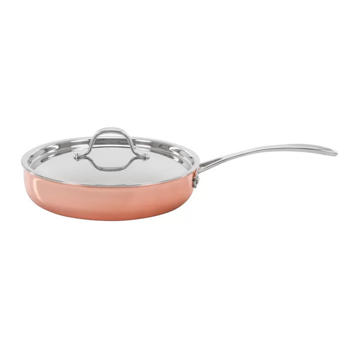 Copper Plated Stainless Steel Frying Pan frying dish pan Elegant for Cooking, Egg/chef In Premium Qu