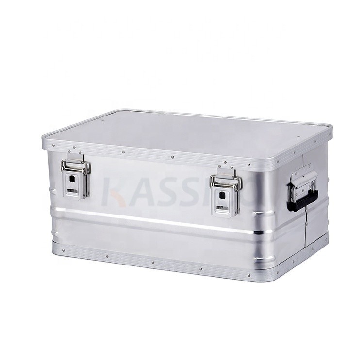 KASSICO Full Aluminium Tool Storage Box Metal Transport Case for SUV and Truck