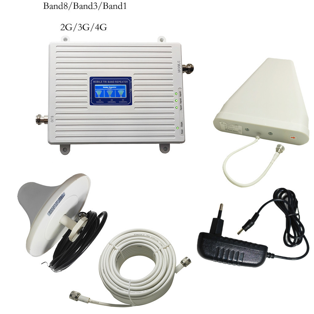 900-1800-2100MHz 2G 3G 4G cell phone network repeater/booster/signal amplifier