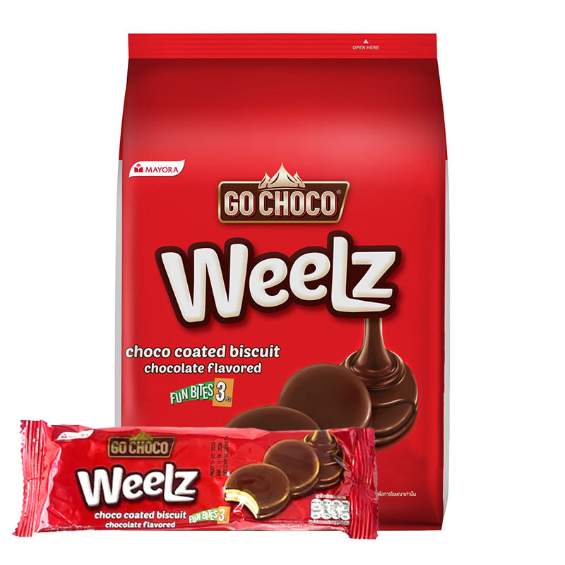 โกช็อกโก วีลบิสกิต 30 ก. 12 ซอง / GO CHOCO Weelz Biscuit 30 g 12 sachets