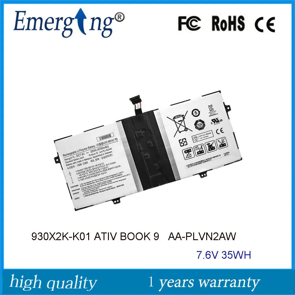 แบตเตอรี่ AA-PLVN2AW 7.6V สำหรับ Samsung 930X2K-K01 ATIV BOOK 9 930X2K NP930X2K