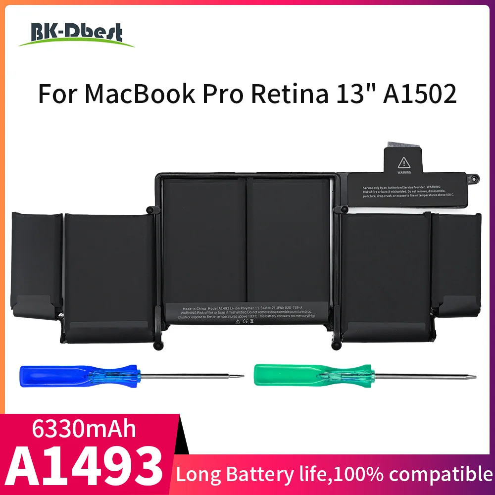 BK-Dbest A1493เปลี่ยนแบตเตอรี่แล็ปท็อปสำหรับ MacBook Pro 13 "A1502