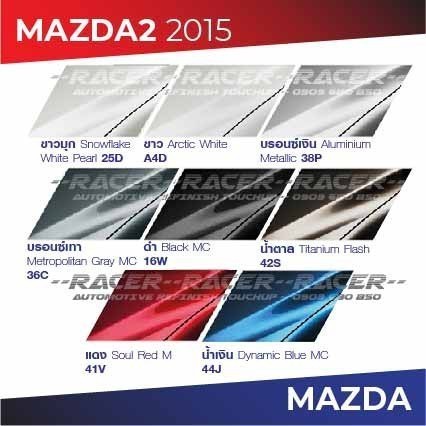 สีแต้มรถ / สีสเปรย์ MAZDA2 2015 / มาสด้า2 2015