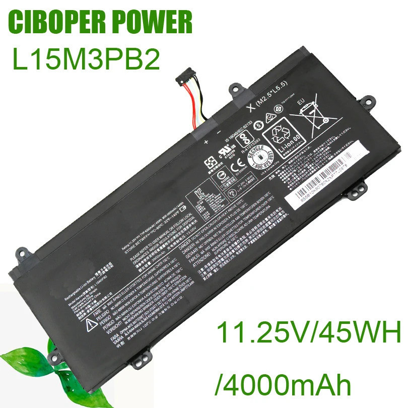 CP แบตเตอรี่แล็ปท็อปของแท้ใหม่ L15M3PB2 11.25V/45WH/4000MAh L15C3PB0สำหรับ N22 N23
