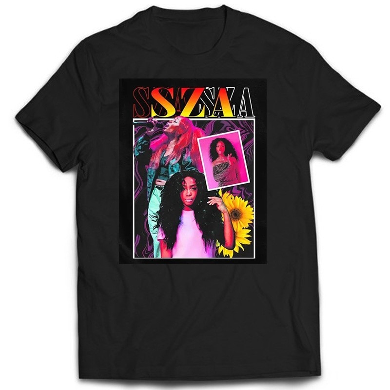【COD】Hip Hop Harajuku Streetwear Summer Vintage Tees Rapper SZA CTRL X SOS Album T-shirt Daily 90s V