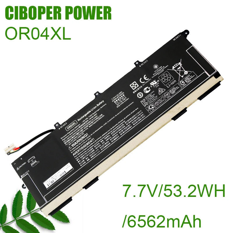 CP แบตเตอรี่แล็ปท็อป OR04XL 7.7V/53.2WH/6562MAh สำหรับ ZHAN X13 G2 X360 830 L34209-2B1 HSTNN-IB8U HS