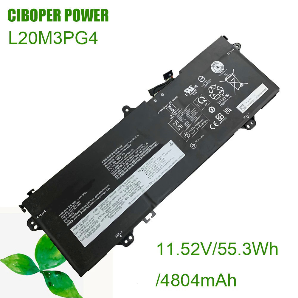 CP แบตเตอรี่แล็ปท็อป L20M3PG1 L20L3PG1 L20M3PG4 11.52V/55 .3wh/ 4804MAh สำหรับ F หรือ Чи L20D3PG1 SB