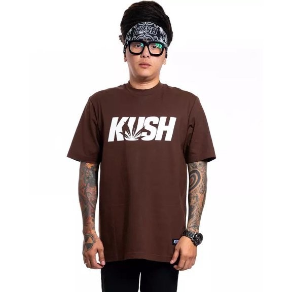 【High quality】KUSH Co. OG LOGO White (Rust) Klasikal na T-shirt