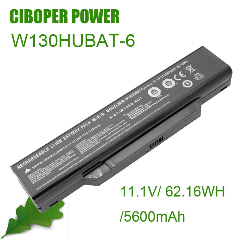 CP ใหม่ของแท้แบตเตอรี่แล็ปท็อป6-87-W130S-4D7 11.1V 62.16WH สำหรับ6-87-W130S-4D71 W130EV W130HUBAT-6 