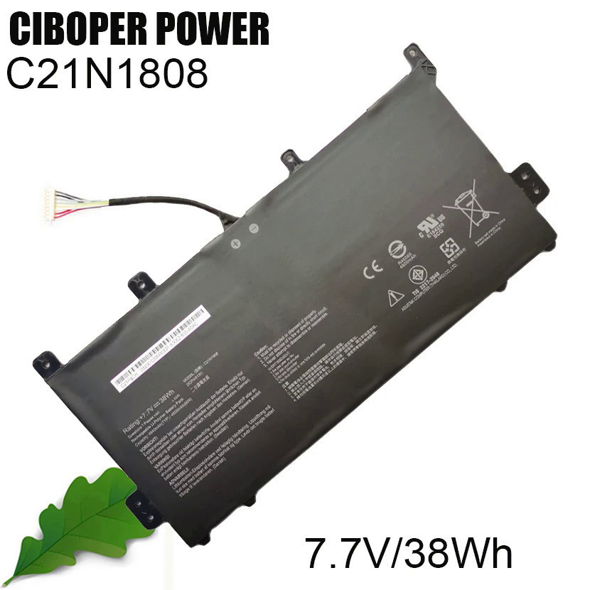 CP แบตเตอรี่แล็ปท็อป C21PqCH C21N1808 7.7V 38Wh สำหรับ Chromebook C423 C423NA C523NA Series 0B200-03