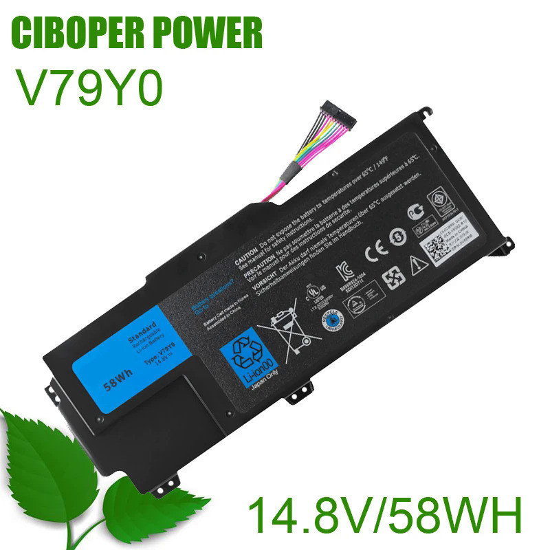 CP แล็ปท็อปแบตเตอรี่ V79YO 14Z-L412Z YMYF6 0YMYF6 14.8V/58Wh สำหรับ XPS Series XPS V79Y0 XPS