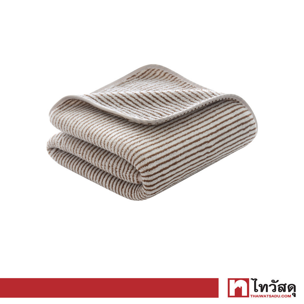 KASSA HOME ผ้าขนหนูเช็ดตัว Jacquard Fleece รุ่น SH7576-TC2B-WH ขนาด 69 x 137 ซม. สีขาว