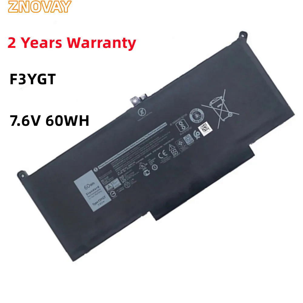 ZNOVAY 2X39G DJ1J0 60WH แบตเตอรี่แล็ปท็อปสำหรับ Dell Latitude 12 13 14 7280 7290 7380 7390 7480 7490