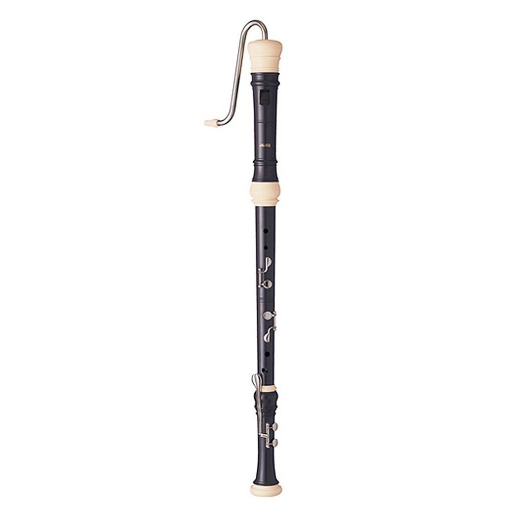 AULOS Toyama เครื่องดนตรี AULOS Symphony Bass Recorder สไตล์บาร็อคพร้อมซองนุ่ม 533BE) สีดำ, สีงาช้าง