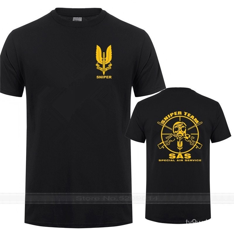 【High quality】SAS Special Air Service British Army Special Forces Sniper T Shirt Men Tees T-shirts S