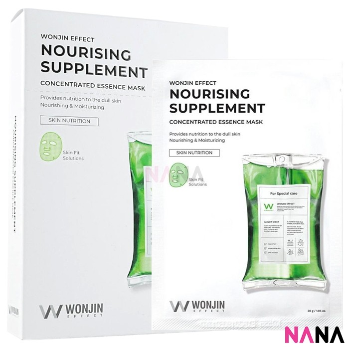 Wonjin Effect Nourishing Supplement Concentrated Essence Mask 10pcs แผ่นมาส์กหน้าช่วยรีชาร์จผิว 10 แผ่น