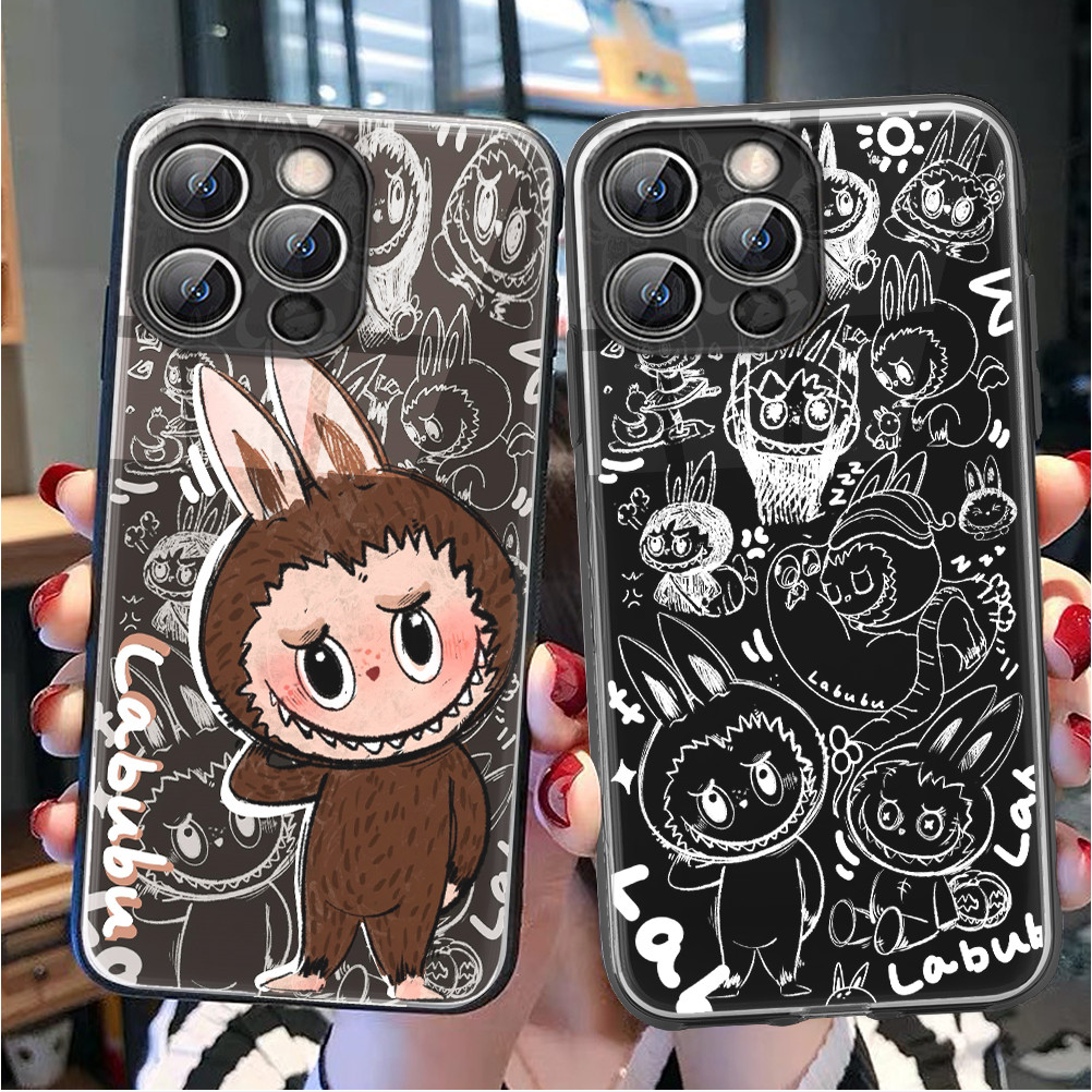 LABUBU เปลือกแก้ว สำหรับ OPPO F9 F7 F5 F15 F11 F19 F17 RENO 8 7Z 7PRO 7 6Z 6 5F 5 4F 4 2F 2Z  Realme