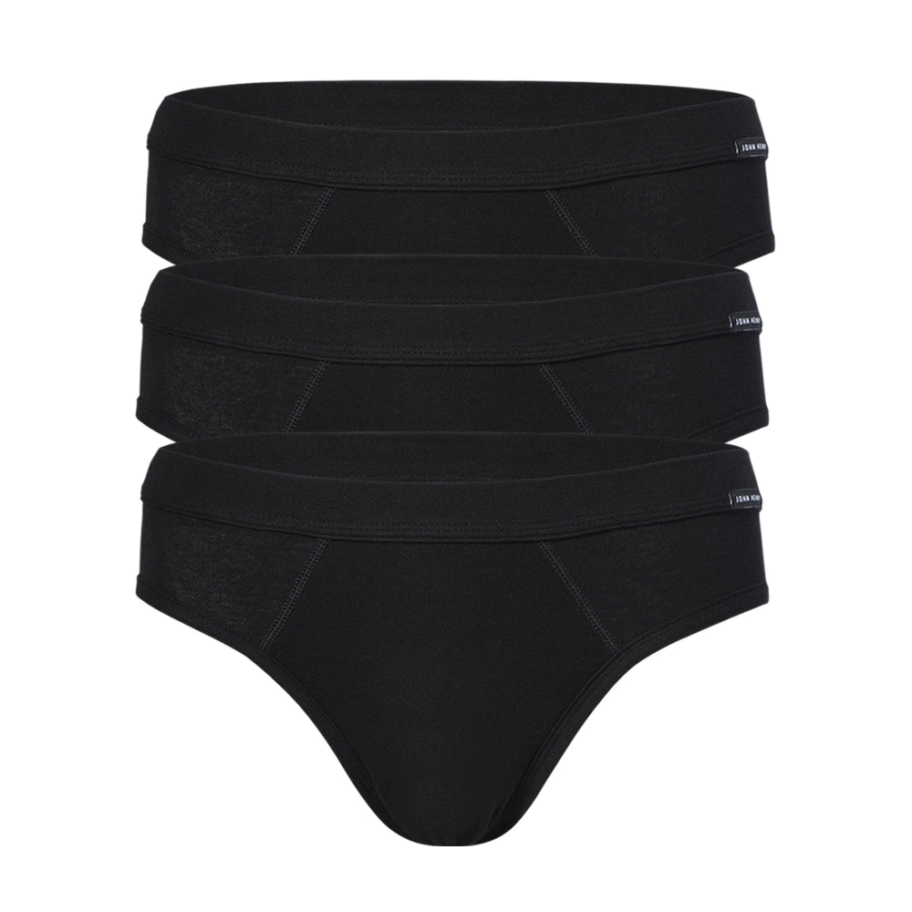 John Henry Underwear Cotton Rib กางเกงชั้นในผู้ชาย ทรงบรี๊ฟ รุ่น JU JU29003 สีดำ แพ็ค3