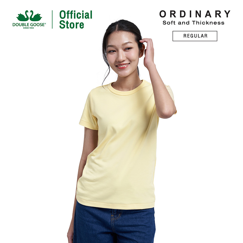 ห่านคู่ เสื้อยืดผู้หญิง ทรง Regular รุ่น Ordinary (Soft & Thickness) สีฟ้า,เขียว,เหลือง