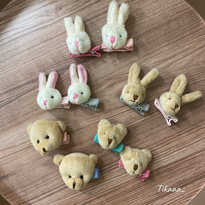 (ราคาต่อ 1 ชิ้น) ✨ กิ๊บติดผมหน้าตุ๊กตาหมี & กระต่าย สุดคิ้วท์ สไตล์เกาหลี | Bear & Bunny Hair Clip 🧸🐰