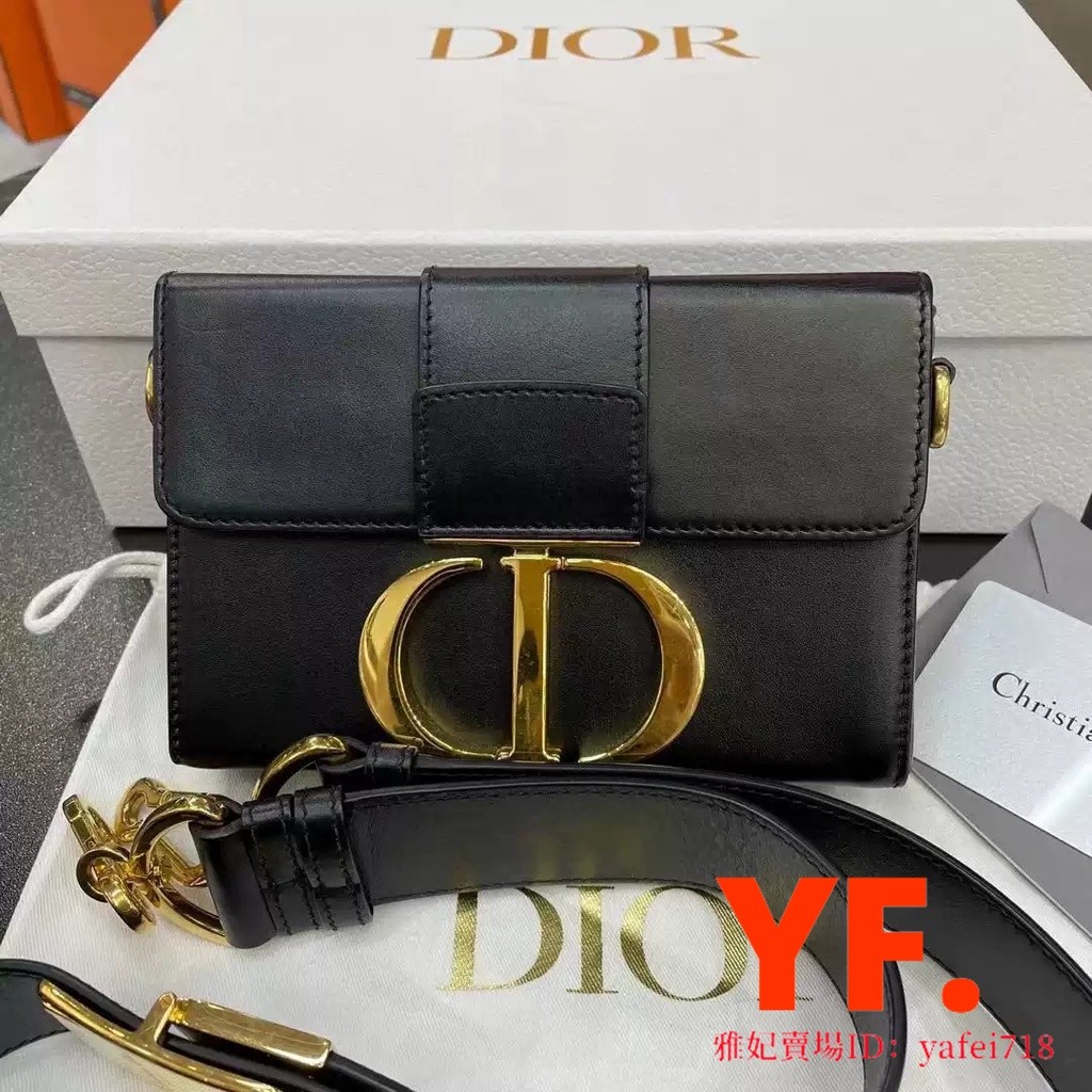 มือสอง] DIOR Montaigne 30 MONTAIGNE super mini black cross-body bag box bag Montaigne bag in stock