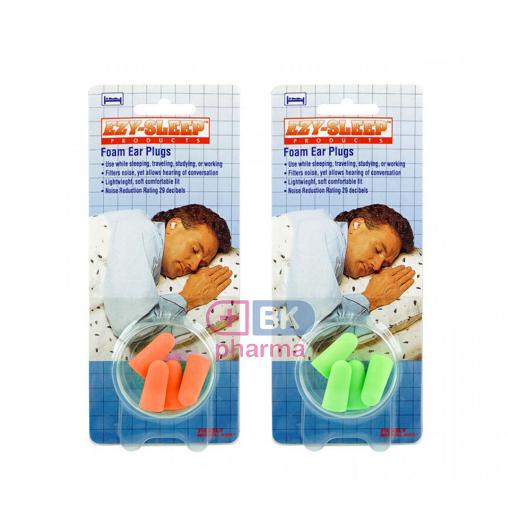 Ezy sleep foam ear plug เอียปลั๊ก ที่อุดหู แบบโฟม นิ่มกว่าแบบ ยางอุดหู ใช้อุดหูกันเสียง แต่ไม่กันน้ำ