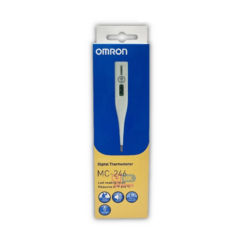 Omron Digital Thermometer MC-246 ออมรอน ปรอทวัดไข้ ปรอทดิจิตอล วัดอุณหภูมิ 1 กล่อง